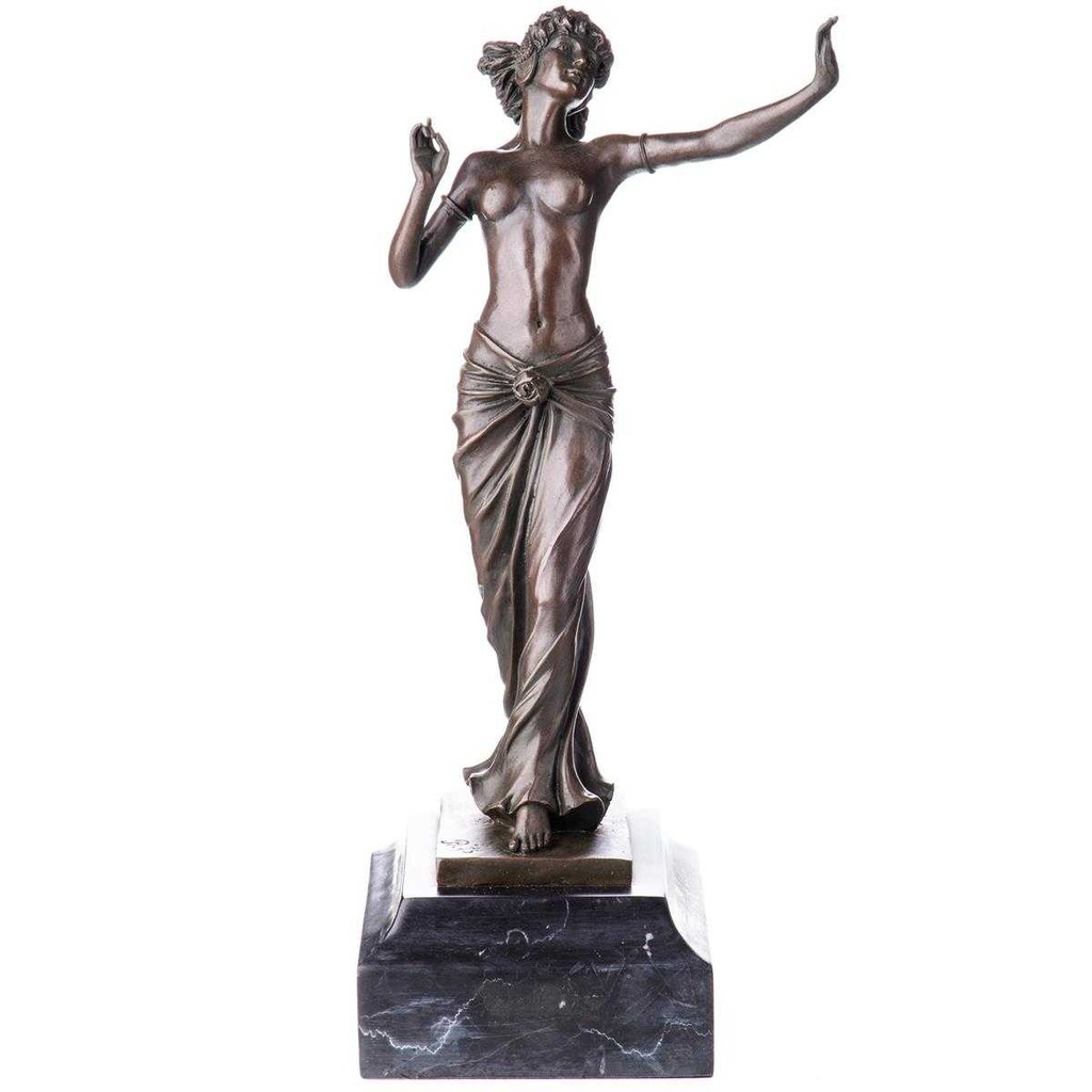 [LA-88119] Skulptur Figur Bronzeskulptur Bronzefigur Tänzerin Akt