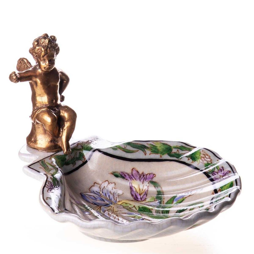 [LA-88159] Schale Porzellan/Messing Engel #88159