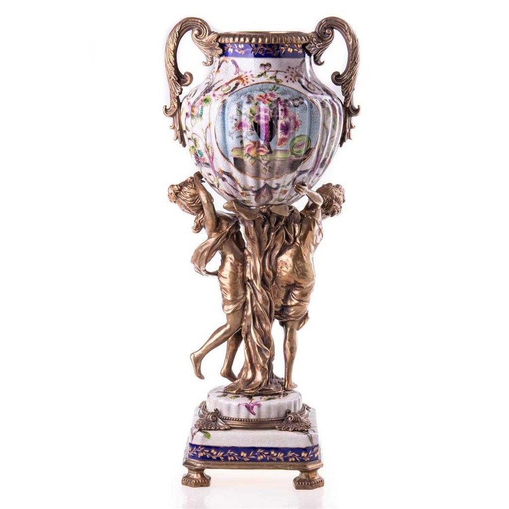 [LA-88161] Vase Porzellan/Messing #88161