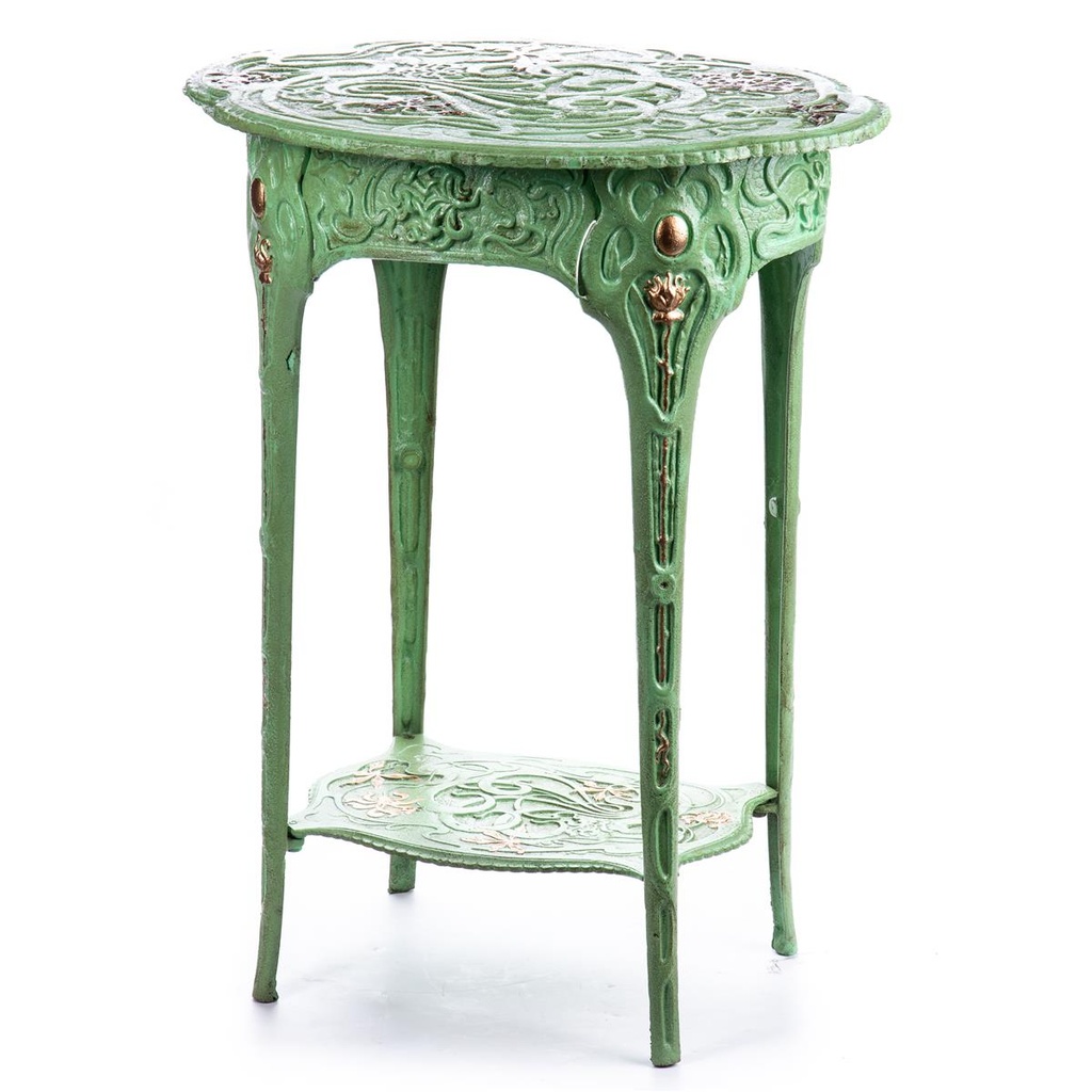 [LA-96869] Gusseisen Jugendstil Beistelltisch Maße (HxBxT) ca. 60x47x36 cm #96869