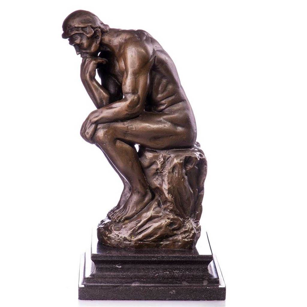 [LA-96888] Bronze Skulptur Figur Bronzeskulptur Bronzefigur Statue Der Denker nach Rodin