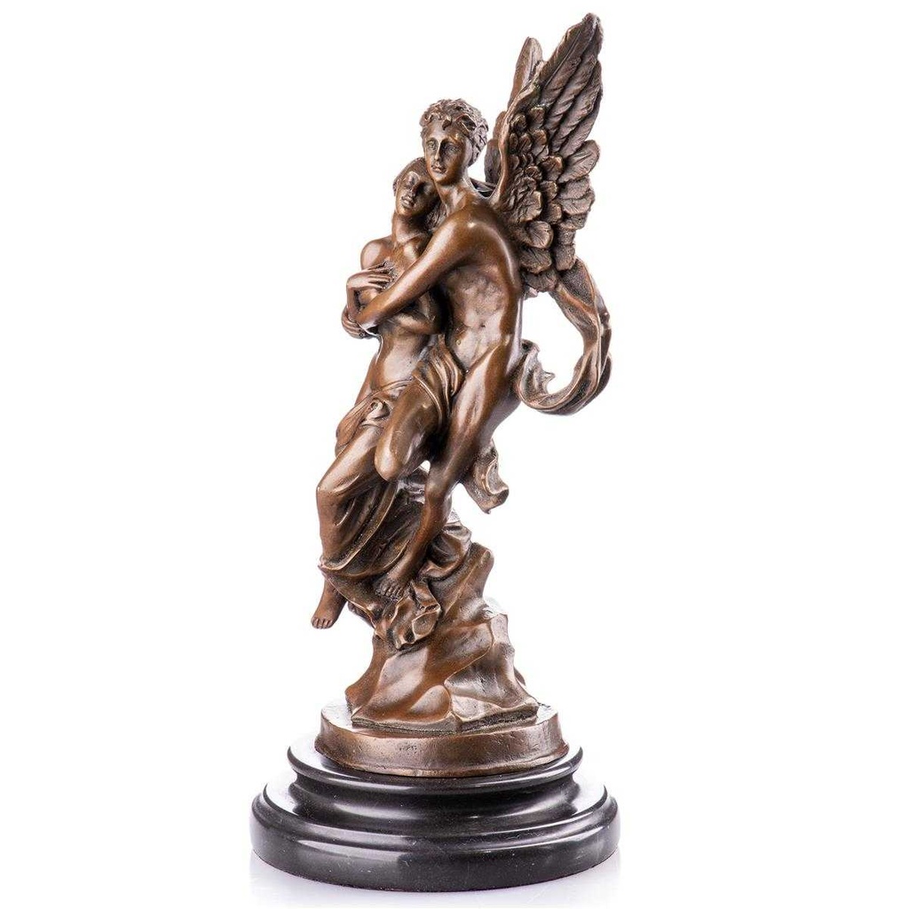 [LA-96892] Skulptur Figur Statue Bronzeskulptur Bronzefigur Bronze Amor und Psyche
