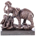 Skulptur Figur Statue Bronzeskulptur Bronzefigur Bronze Elefanten