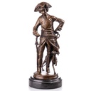 Skulptur Figur Statue Bronzeskulptur Bronzefigur Bronze König Friedrich II Der Alte Fritz mit Jagdhund