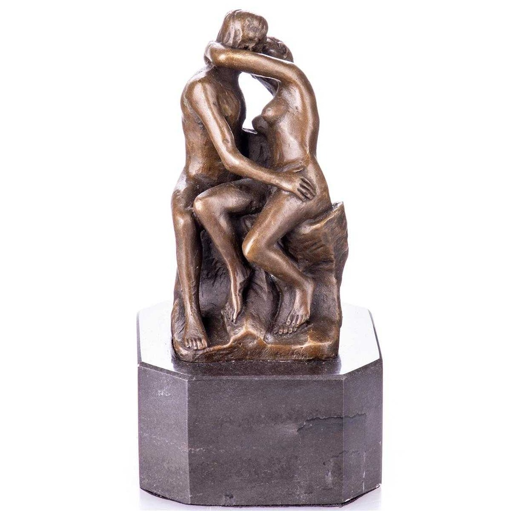 [LA-96929] Bronze Skulptur Figur Bronzeskulptur Bronzefigur Statue Der Kuss Impressionismus nach Rodin