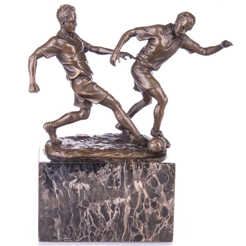 [LA-98930] Bronzeskulptur Bronzefigur Fußballer
