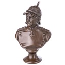 Bronze Büste Skulptur Figur Otto von Bismark mit Pickelhaube