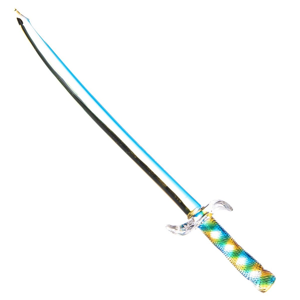 [LA-98978] Skulptur Figur Schwert Glas Murano-Stil
