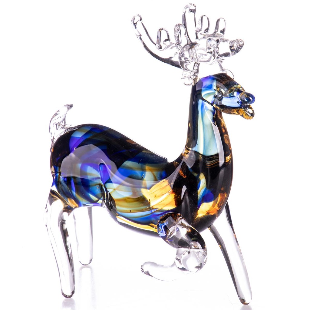 [LA-98979] Skulptur Figur Hirsch Glas Murano-Stil