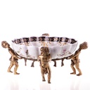 Porzellan mit Bronze Schale Engeln