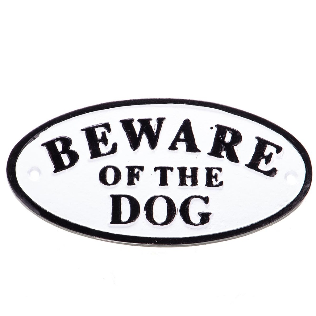 [LA-99041] Wandschild Wandplakette Aluminium BEWARE OF THE DOG