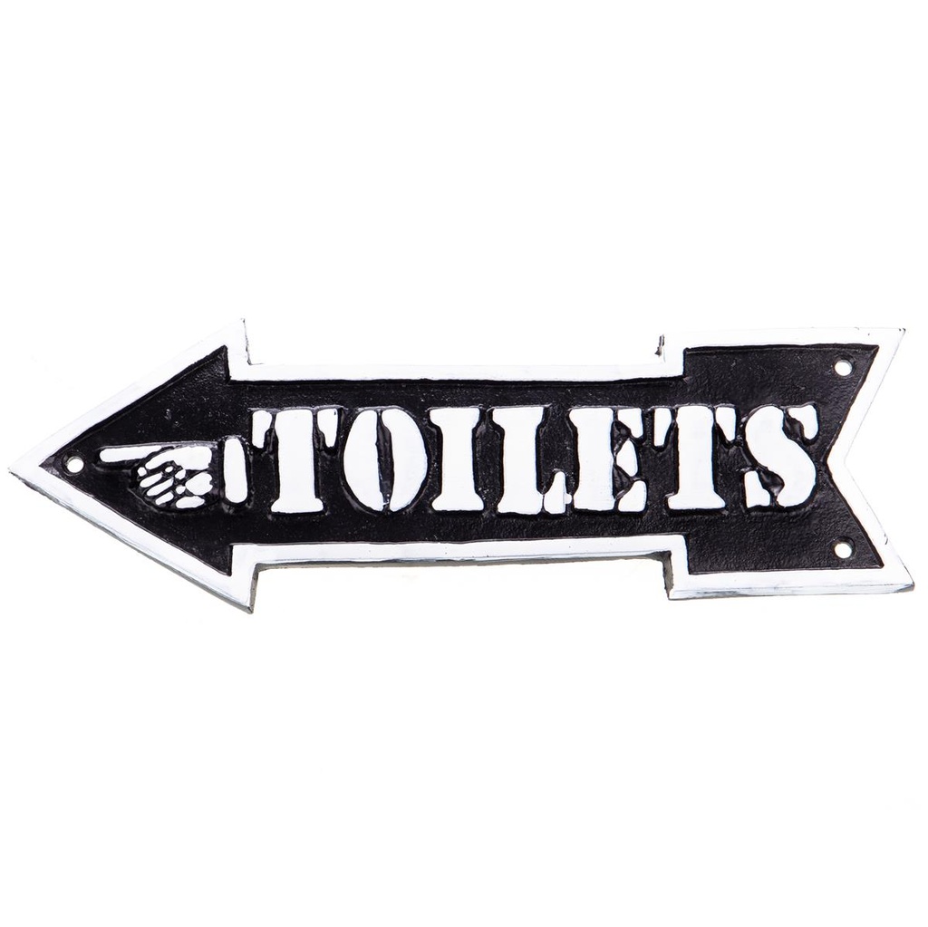 [LA-99048] Wandschild Wandplakette Aluminium TOILETS
