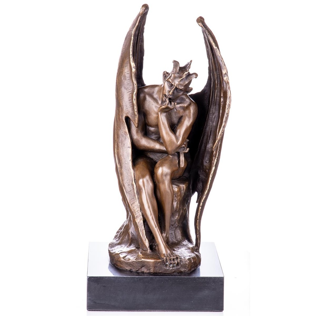 [LA-99079] Bronzeskulptur Bronzefigur Teufel