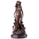 Jugendstil Bronzefigur Frau mit Blumen