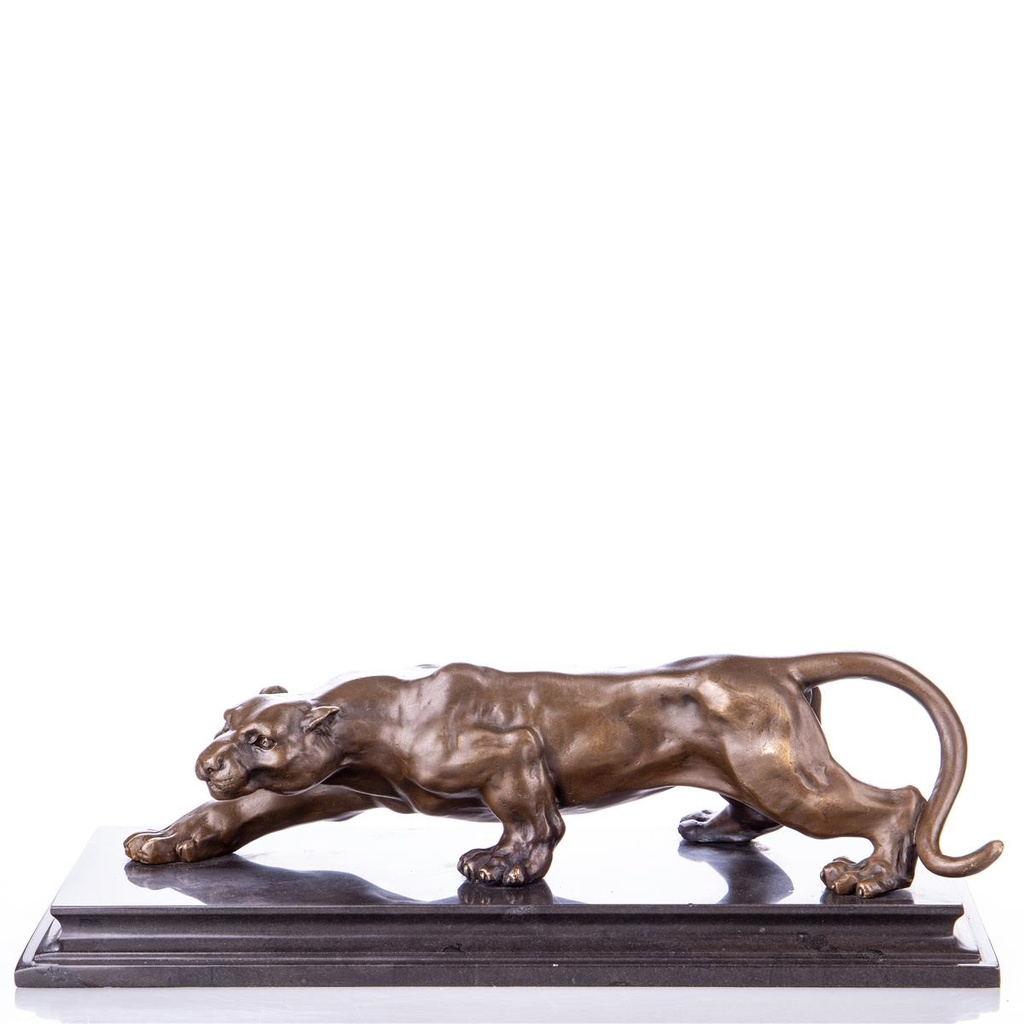 [LA-99110] Bronzeskulptur Bronzefigur Panther