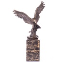 Bronzeskulptur Bronzefigur Adler mit Fisch