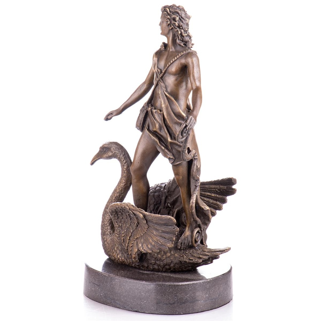 [LA-99147] Mythologische Bronzefigur Apollon auf Schwan