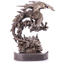 Bronzeskulptur Bronzefigur Drache