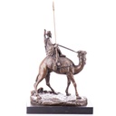 Bronzeskulptur Bronzefigur Araber auf Kamel mit Speer