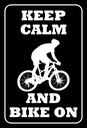 Holzschild 18x12 cm Keep Calm and Bike on