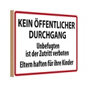 vianmo Holzschild 12x18 cm Kein Öffentlicher Durchgang Warnschild Hinweisschild