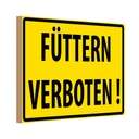 Holzschild 12x18 cm Füttern Verboten Straßenschild