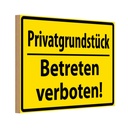 Holzschild 12x18 cm Privat Betreten verboten Warnschild Hinweisschild