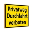 Holzschild 12x18 cm Privatweg Durchfahrt verboten Warnschild Hinweisschild