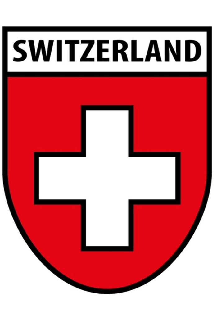 [LA-111668-1812-H] Holzschild 18x12 cm Switzerland Schweiz Wappen Flagge Fahne