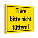 Holzschild 12x18 cm Tier bitte nicht füttern Warnschild Hinweisschild
