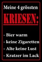 Holzschild 18x12 cm Meine 4 grössten Kriesen Dekoration