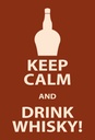 Holzschild 18x12 cm Alkohol Keep Calm and Drink Whisky