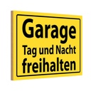 Holzschild 12x18 cm Garage Tag und Nacht freihalten Warnschild Hinweisschild