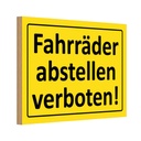Holzschild 12x18 cm Fahrräder abstellen verboten Warnschild Hinweisschild