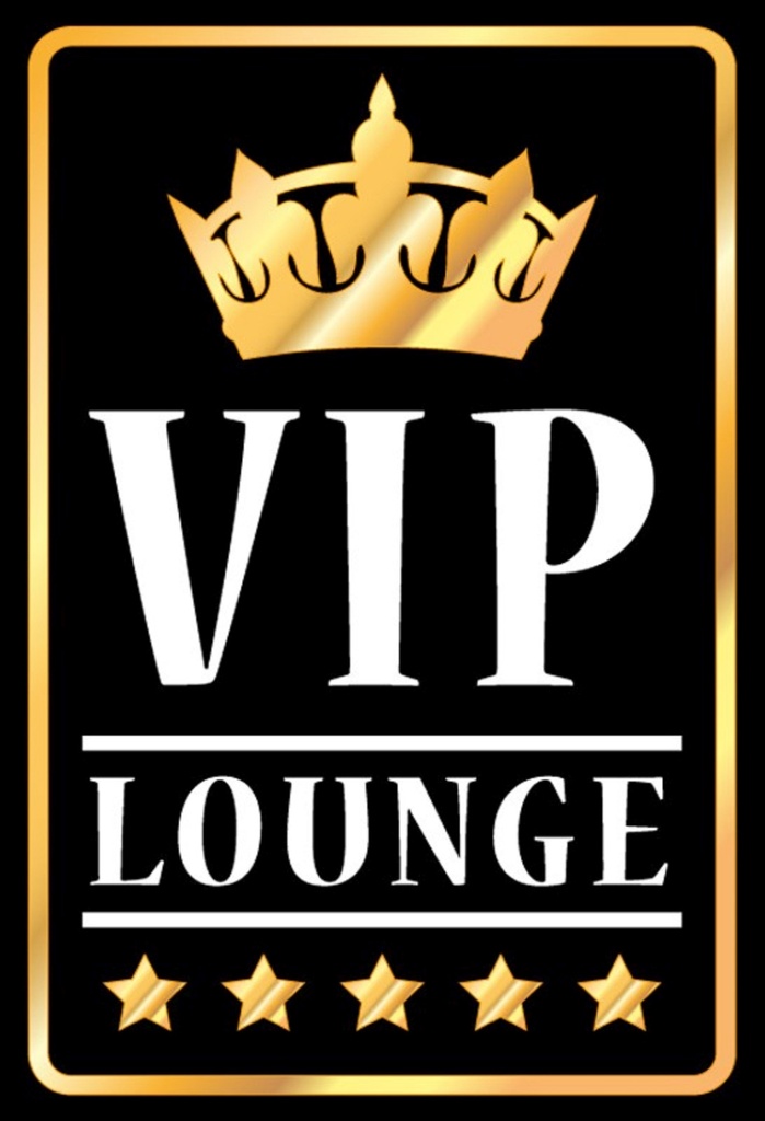 [LA-111741-1812-H] Holzschild 18x12 cm VIP Lounge Bar s/w/g Essen Trinken