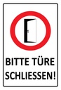 Holzschild 18x12 cm Bitte Türe schließen Warnschild Hinweisschild