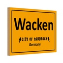 Holzschild 12x18 cm Wacken City of Hardrock Germany Deutschland