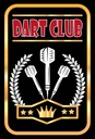 Holzschild 18x12 cm Dart Club schwarzes Sport Hobby