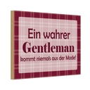 Holzschild 12x18 cm Ein wahrer Gentleman Dekoration