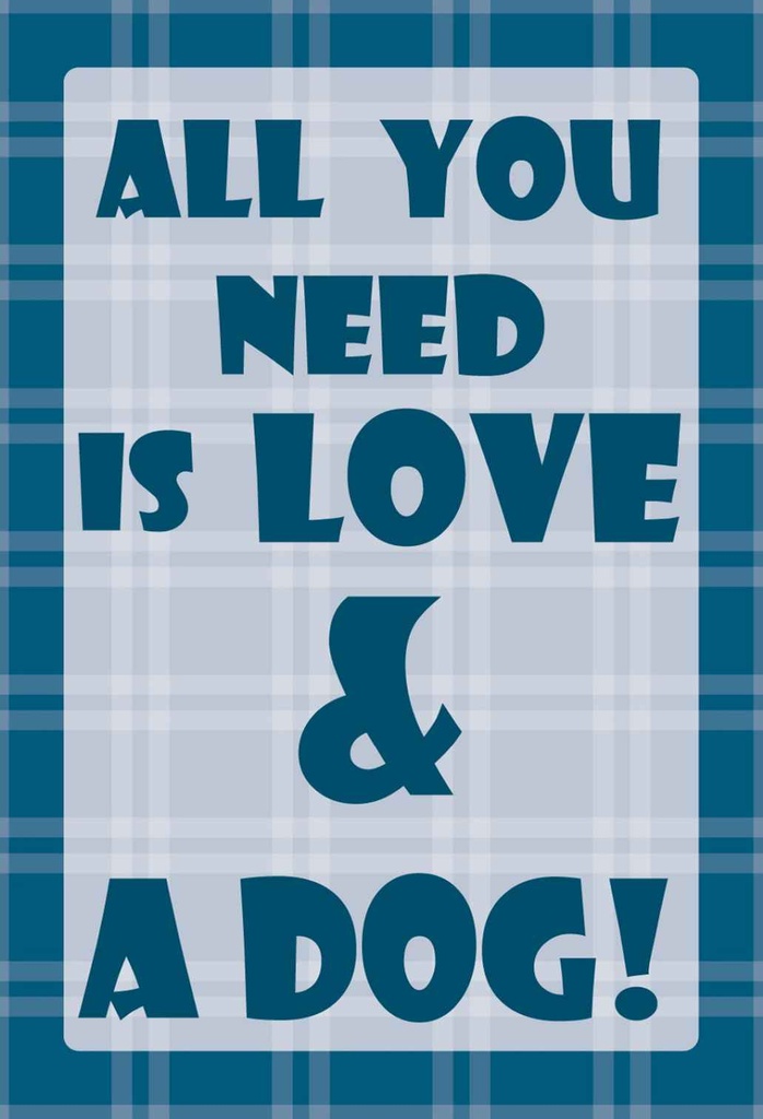 [LA-111805-1812-H] Holzschild 18x12 cm All you need & Dog Tier Haustier