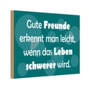 Holzschild 12x18 cm Gute Freunde grünes Dekoration