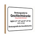 Holzschild 12x18 cm Beratungsstelle Geschlechtskranke