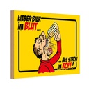 Holzschild 12x18 cm Alkohol Bier im Blut, als Stroh im Kopf