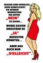 Holzschild 18x12 cm Frauen kennen 100 Arten Nein sagen Spruch Zitat
