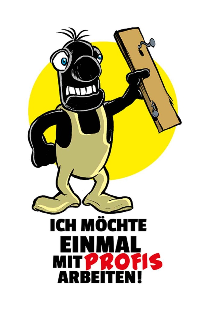 [LA-111887-1812-H] Holzschild 18x12 cm Möchte einmal mit Profis arbeiten Spruch Zitat