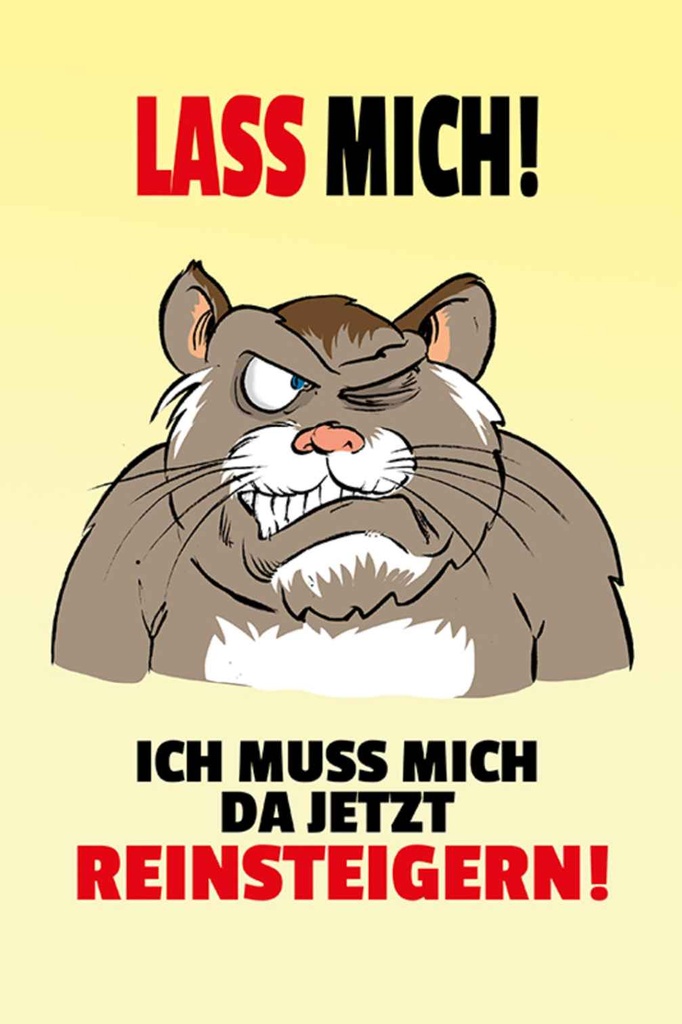 [LA-111889-1812-H] Holzschild 18x12 cm Lass mich Muss da reinsteigern Spruch Zitat