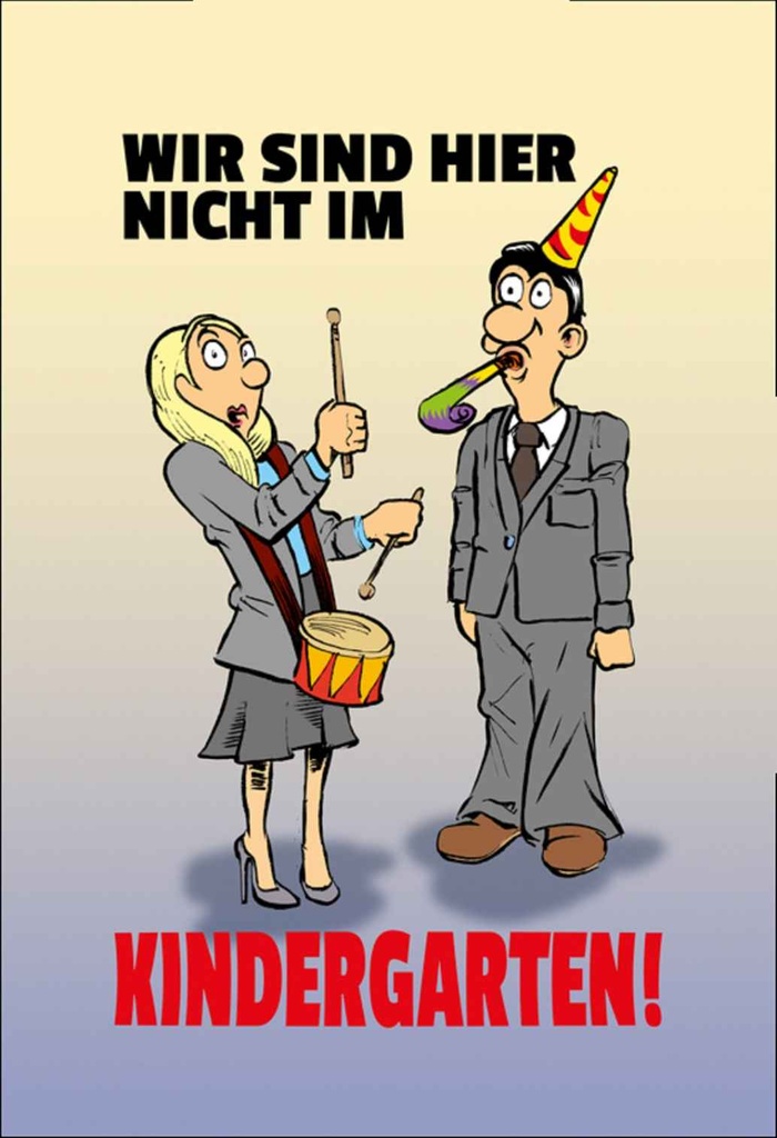 [LA-111924-1812-H] Holzschild 18x12 cm Wir sind hier nicht im Kindergarten Spruch Zitat