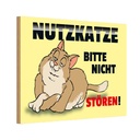 Holzschild 12x18 cm Nutzkatze bitte nicht stören Warnschild Hinweisschild