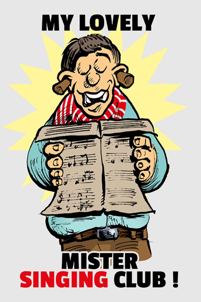 [LA-112054-1812-H] Holzschild 18x12 cm My lovely Mr Singing Club Dekoration