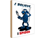 Holzschild 18x12 cm I believe spider Dekoration